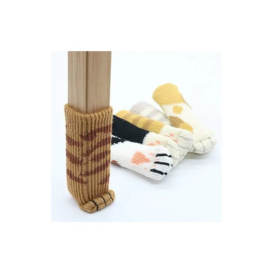 24 Cute Cat Foot Chair Socks Chair Leg Protectors Floor Protectors Anti-Scratch Anti-Sound 24 PCS (6 sets) - Image 3