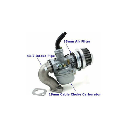 PZ19 Carburetor Kit - for quad, ATV and dirt bike Taotao Sunl - 50cc, 70cc, 90cc, 110cc - 19 mm pocket bike carburetor - Image 3