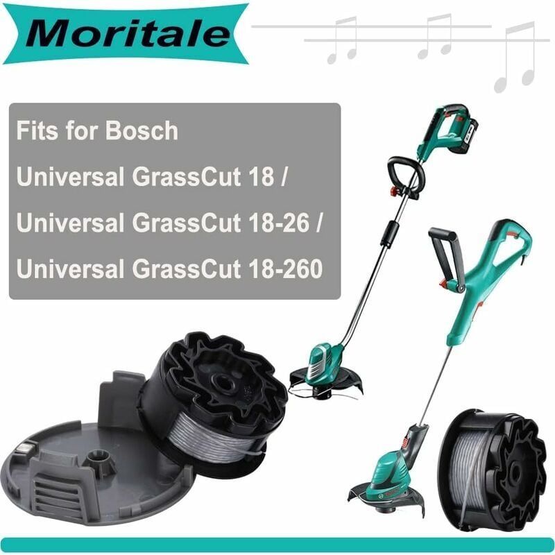 2-pack UniversalGrassCut Trimmer Line for BOSCH 18-26 18-260, Compatible with F016800570, Includes Guard - Image 2