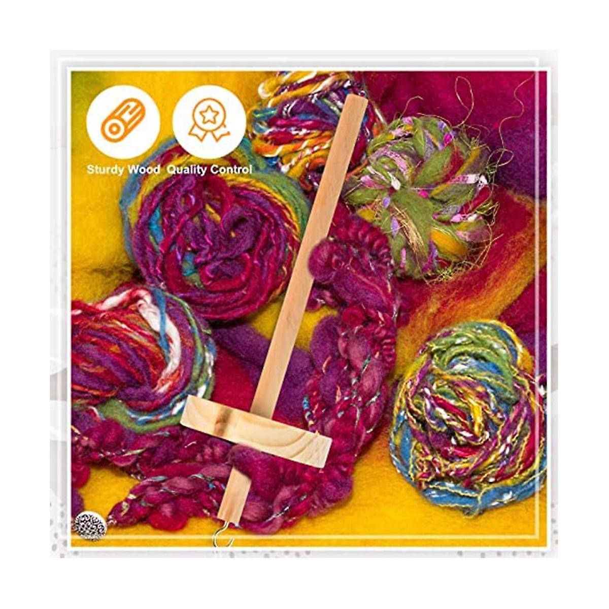 2pcs DIY Dragonfly Spindle Yarn Spinner Handmade Wooden Spinning Wheel For Yarn Making Yarn Spindle - Image 4