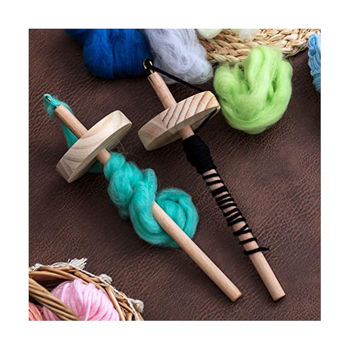 2pcs DIY Dragonfly Spindle Yarn Spinner Handmade Wooden Spinning Wheel For Yarn Making Yarn Spindle - Image 5