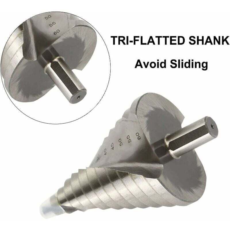Twist Drill Set 6-60mm for Metal, Wood, Plastic - Compatible with HSS Cone Drills - Image 3