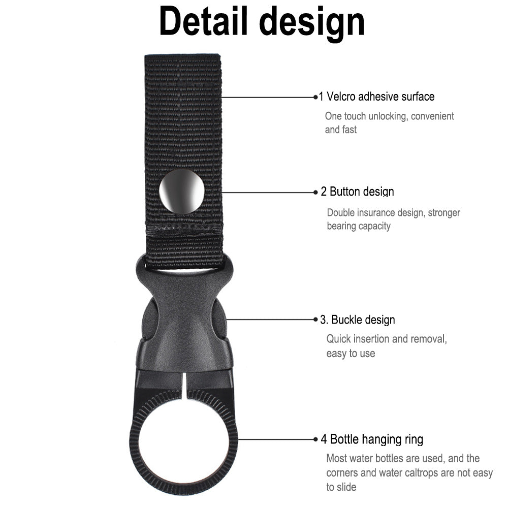 pcs Hanging Bottle Holder, Carabiner Hook, Portable Water Bottle - Image 3