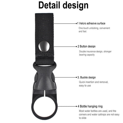 pcs Hanging Bottle Holder, Carabiner Hook, Portable Water Bottle - Image 3