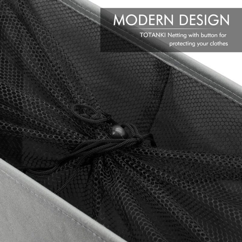 22\" Narrow Rolling Laundry Hamper with Handle and Wheels, Collapsible Laundry Hamper, Foldable Laundry Sorter and Organizer, Large Storage Basket (Gray) - Image 5