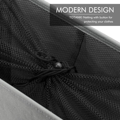 22\" Narrow Rolling Laundry Hamper with Handle and Wheels, Collapsible Laundry Hamper, Foldable Laundry Sorter and Organizer, Large Storage Basket (Gray) - Image 5