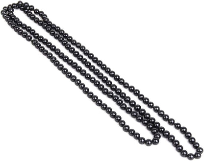 Black pearl necklace for women, pearl chain, black chain, extra long faux pearl necklace, multi-layer necklace for women, sweater necklace, faux pearl necklace 111 - Image 3
