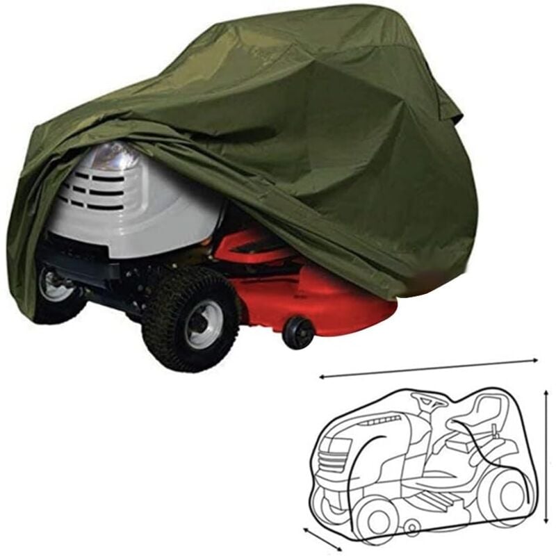 Universal Waterproof Lawn Mower Cover 210D Oxford Fabric - 183x112x109cm, Compatible with Most Riding Mowers and Tractors - Image 2