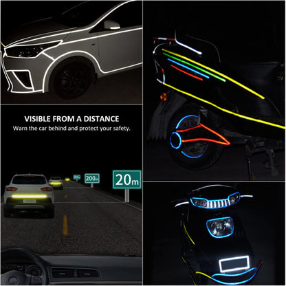 Reflective Stickers for Bicycle, Color Reflective Tape, Self-Adhesive Safety Tape, Waterproof Warning Tape (1cm*8m) - Image 5