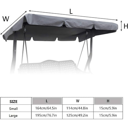 Universal Waterproof Swing Cover Replacement for 3-Seater Garden Swing, UV Protection - Image 4