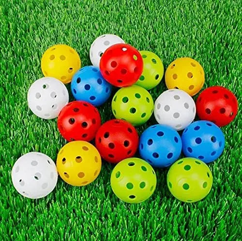 12-Pack Golf Practice Balls, Hollow Practice Balls with Airflow, 42mm Plastic Golf Balls, for Swing Training, Driving Range, Home Use - Image 5
