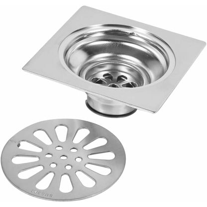 Thick Stainless Steel Floor Drain Anti-odor Square Shower Drain for Bathroom 100 100mm (Style : 3) - Image 3