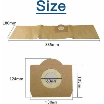 Karcher WD3 Vacuum Cleaner Bags, 5-pack straight vacuum cleaner bags for Karcher WD3, WD 3 Premium, WD3200, WD3500P, A2204, A2204, A2534, SE4001.. - Image 2