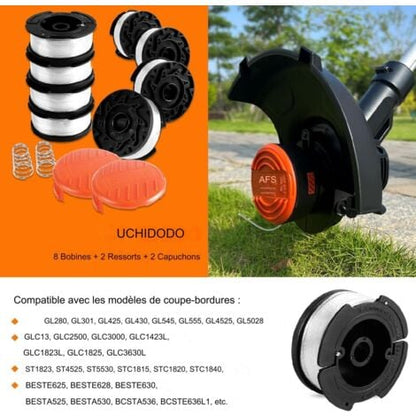 Trimmer spool for Black & Decker trimmers, 8 trimmer spools with 2 spool covers and 2 springs.pa_max 22-23 22 - Image 4