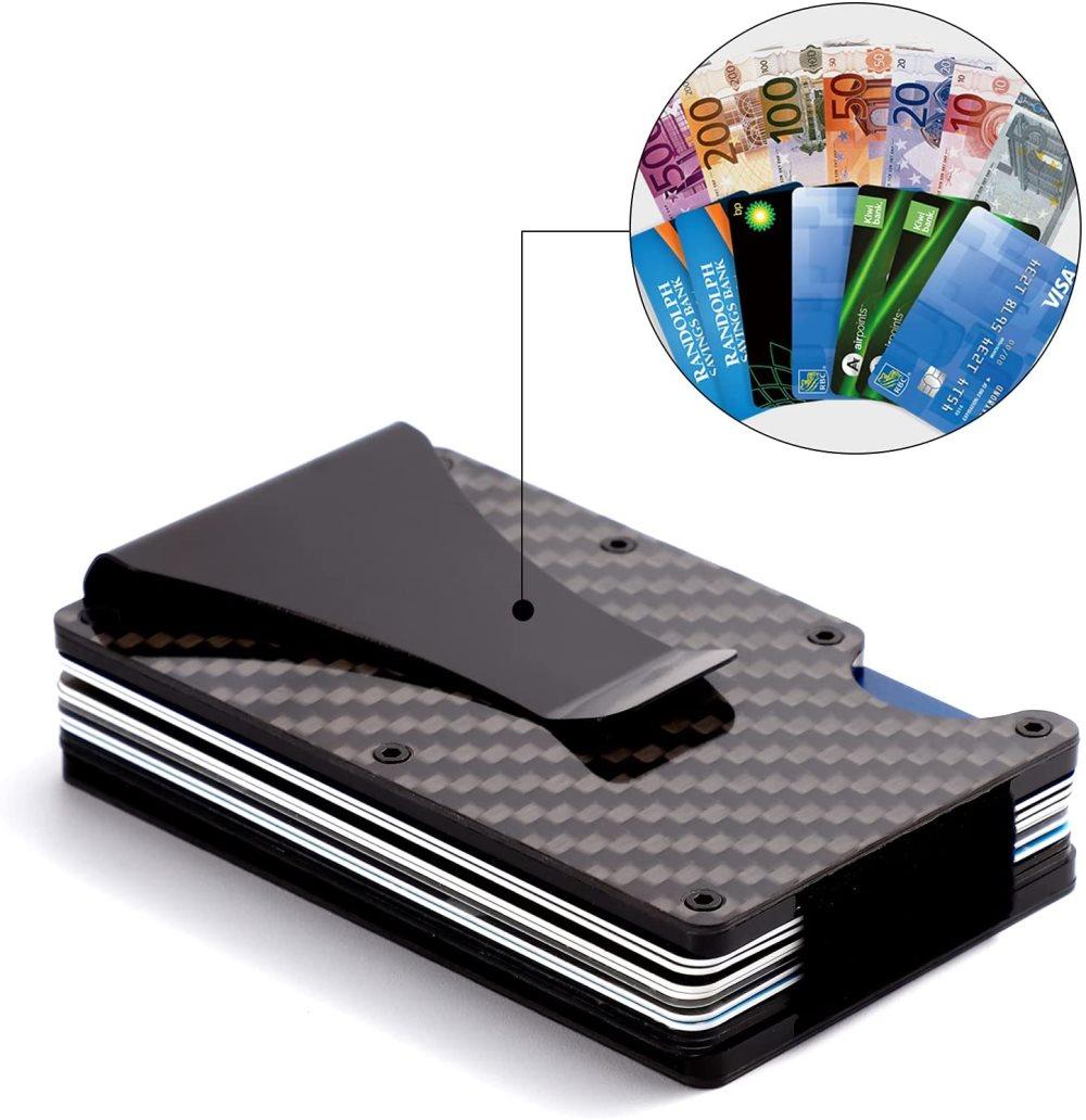 Best selling product!!! Carbon fiber RFID Card holder Black - Christmas gift One size - Image 5