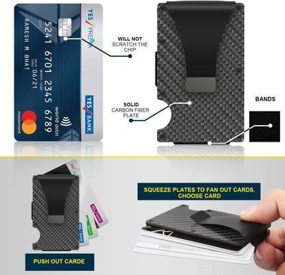 Best selling product!!! Carbon fiber RFID Card holder Black - Christmas gift One size - Image 7