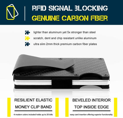 Best selling product!!! Carbon fiber RFID Card holder Black - Christmas gift One size - Image 9