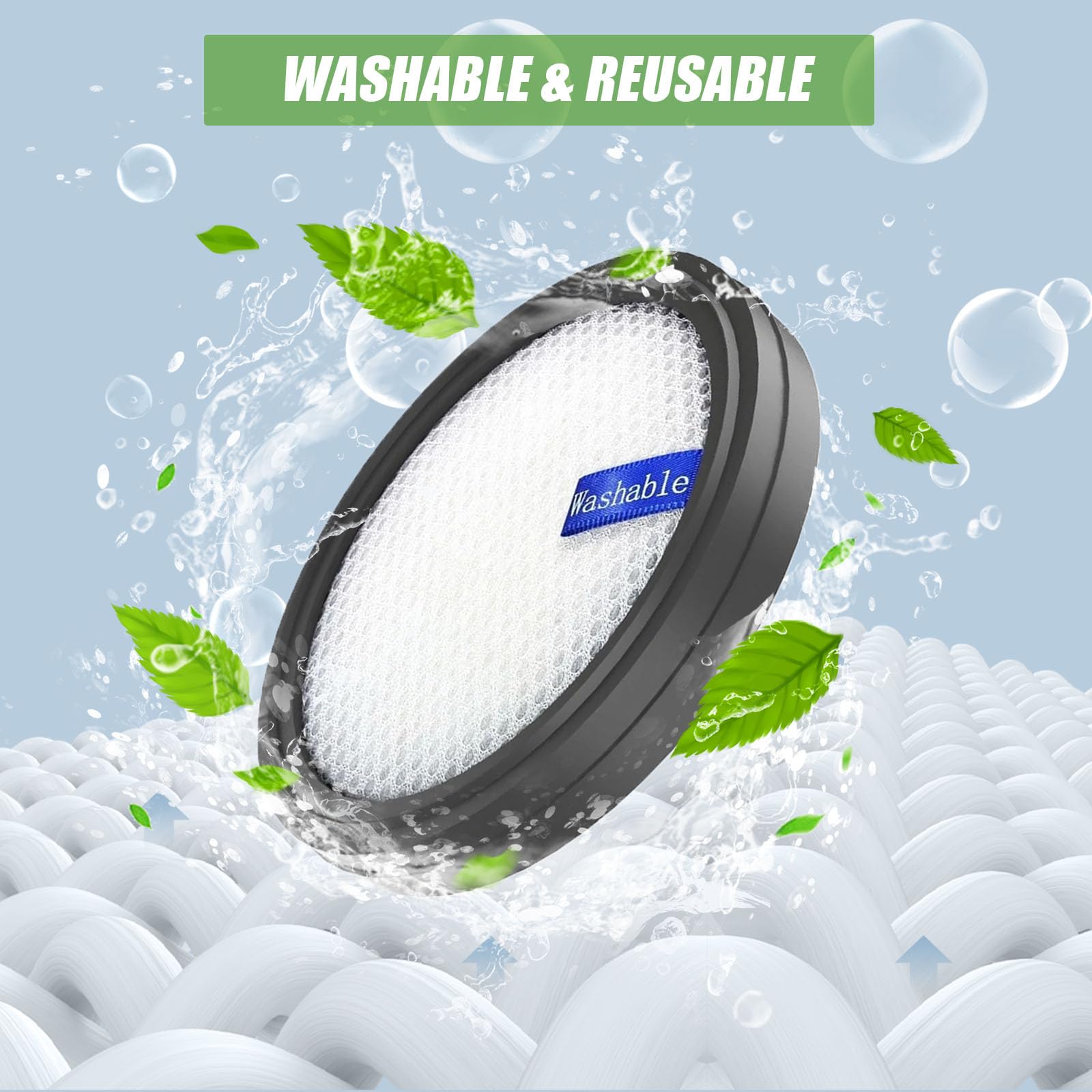 Replacement Filter for PrettyCare W200/W300/W400/P1/P2 Vacuum Cleaner, Washable. - Image 5