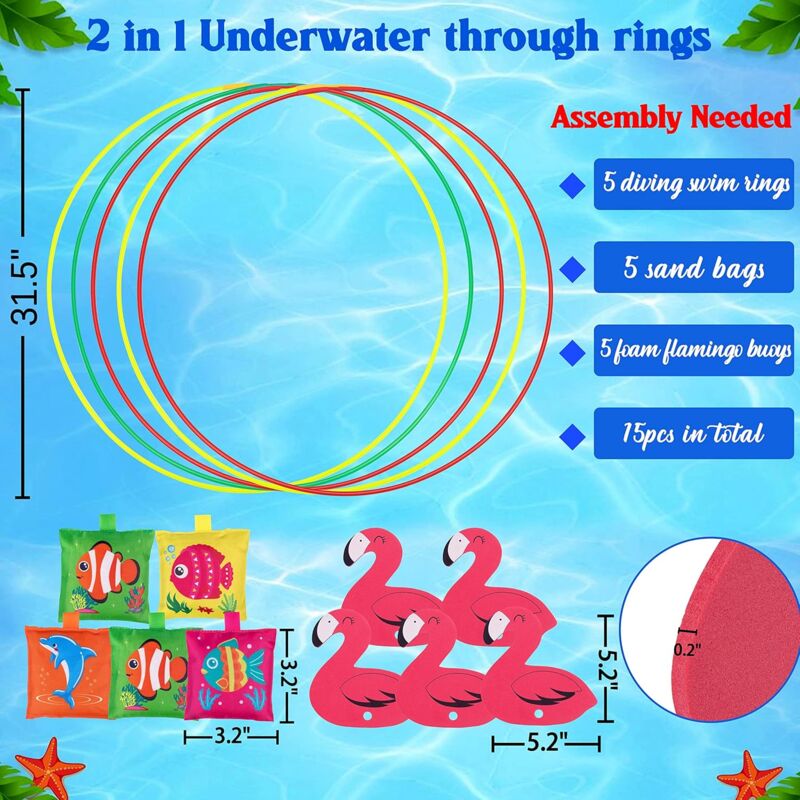 Diving Rings for Pool, Diving Ring, Diving Rings for Swimming, Diving Toys, Pool Swimming Toys, Water Swimming, Pool Toys for Swimming Training, Summer - Image 3