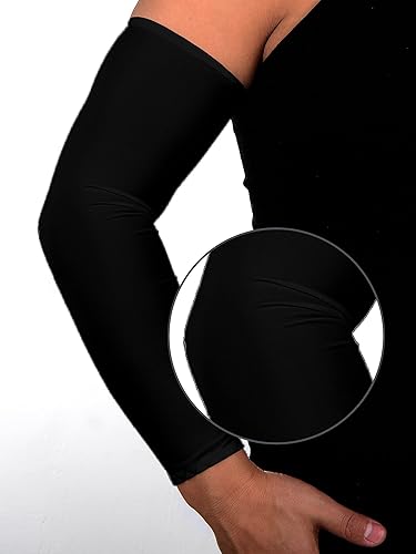 8-Pack Unisex UV Protective Arm Warmers for Cooling White Black Gray Blue, Ice Silk - Image 3