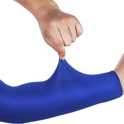 8-Pack Unisex UV Protective Arm Warmers for Cooling White Black Gray Blue, Ice Silk - Image 5