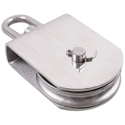 M100 Lifting Single Wheel Block Roller Load Capacity 1000kg, Heavy Duty 304 Stainless Steel Single Wheel Swivel Lifting Rope Wheel Block - Image 3
