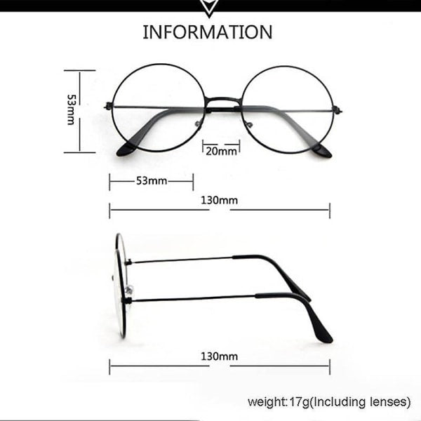 Harry Potter Vintage Round Glasses Frames, Black - Image 2