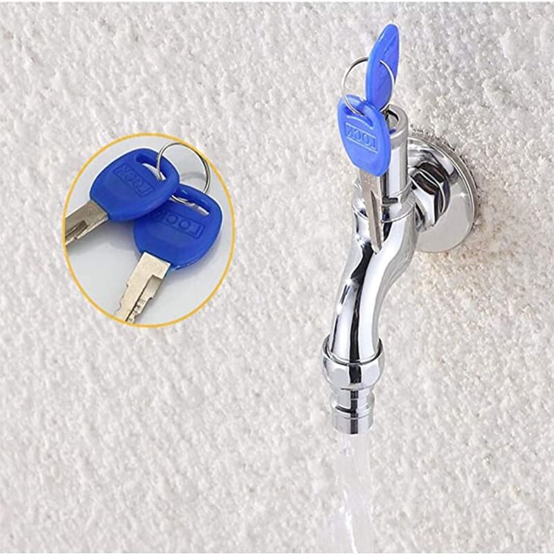 Anti-theft tap for outdoor use, anti-theft brass tap, lockable outdoor tap, for washing machine in the garden - Image 5