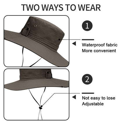 Sun Hats with UV Protection, Wide Brim Cap for Hiking and Safari - Image 3