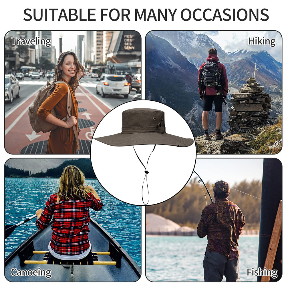 Sun Hats with UV Protection, Wide Brim Cap for Hiking and Safari - Image 5