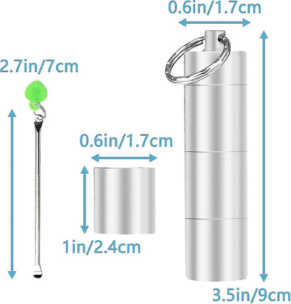 Pieces Aluminum Pill Box Portable Pill Organizer 3 Compartments Metal Pill Case Pocket Gift - Image 2