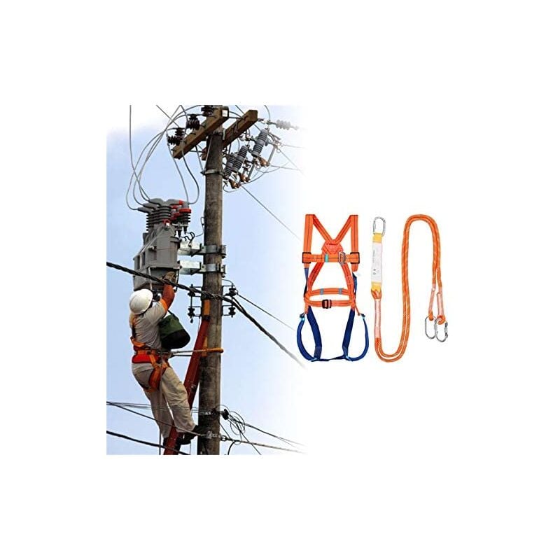 Full Body Harness Fall Protection Kit for Belt, Safety Belt, Rescue Rope - Image 4