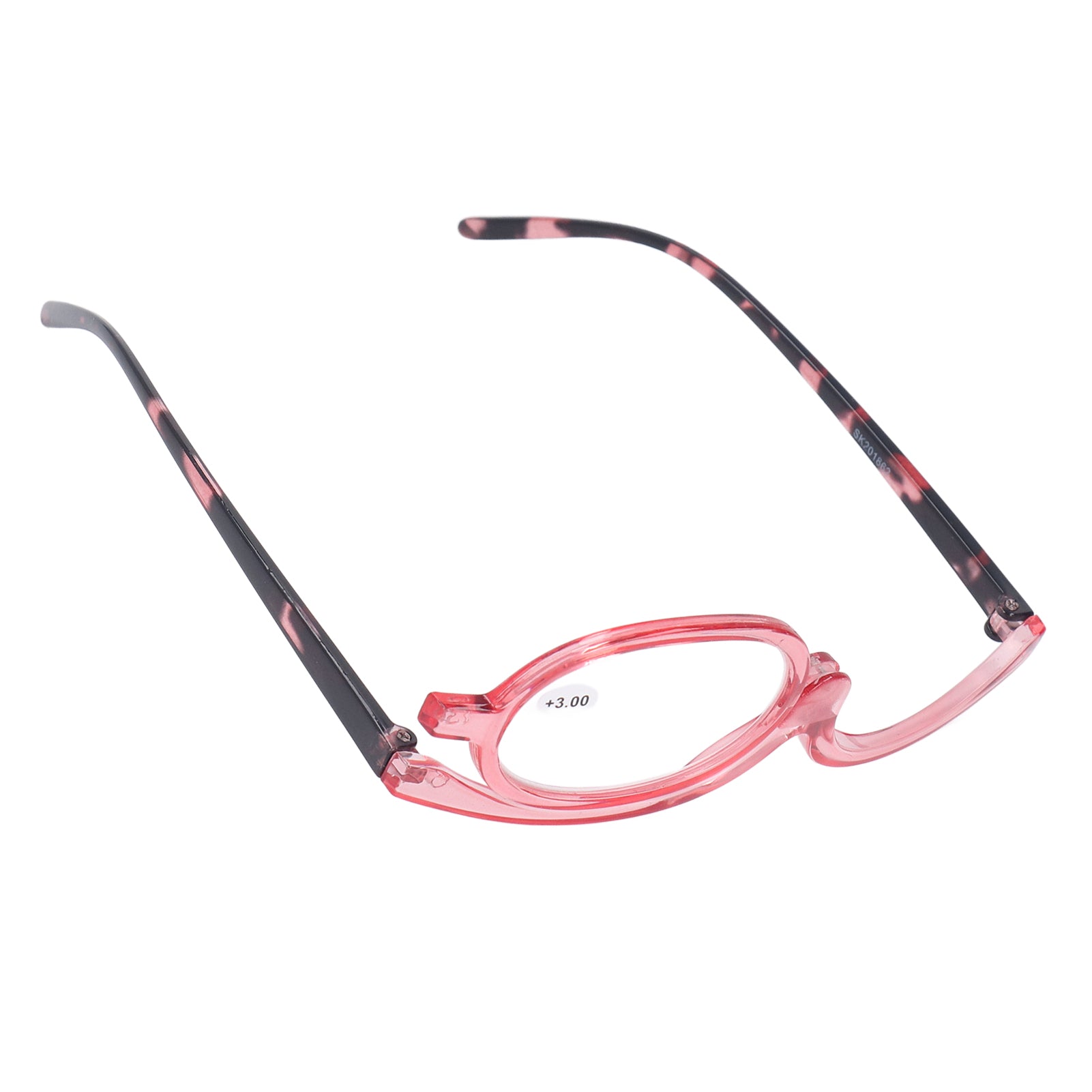 Makeup Glasses Lightweight Foldable Rotating Single Lens Women Magnifying Cosmetic Glasses, Pink, +3.00 - Image 9