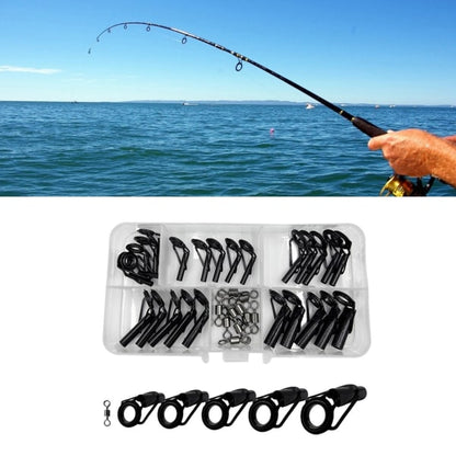 35pcs Fishing Rod Repair Kit Rings Wear-Resistant Ceramic Guide Rings Rod Eye Fishing Rod Guides Alconite Rings Set - Image 2