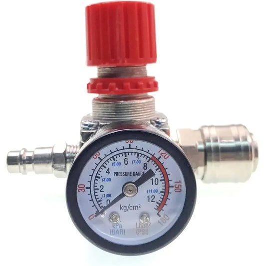 Air Compressor Pressure Regulator, 1/4\" Pneumatic Pressure Regulator, Pressure Control Valve with Connection 140 PSI 12 Bar - Image 2