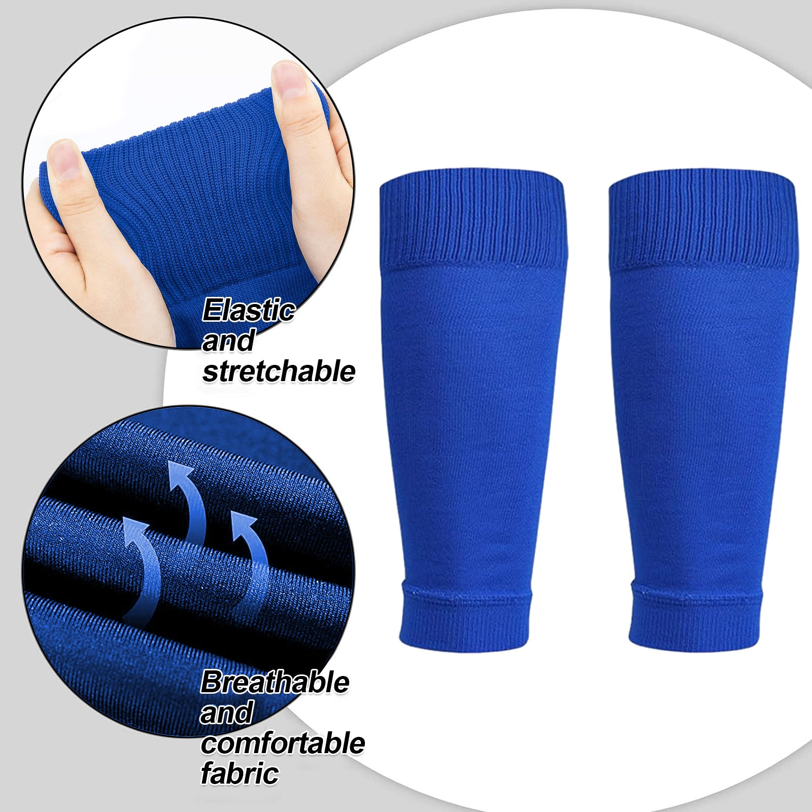 Football Socks Sleeves Football Shin Guards Sleeves, Shin Guards Grip Socks Leg Sock Sleeve for Unisex Children, Youth - Image 4