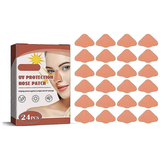 24 pcs Sunscreen Nose Patch UV Protection Nose Cover Sports Outdoor Skin-friendly Sun Nose Sticker