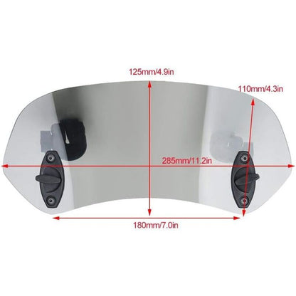 Motorcycle Windshield - Adjustable Clip-On Windshield Wind Deflector Windscreen Accessories for Motorcycle Tawny - Image 3