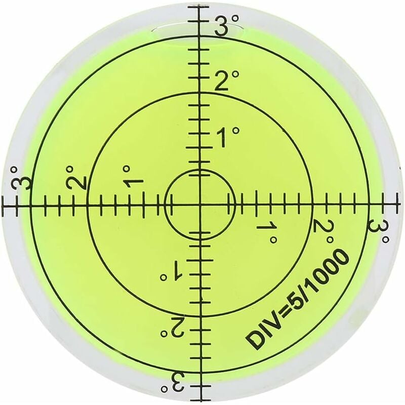 Round spirit level, 60mm diameter measuring tool, round vial with scale for balancing camera equipment - Image 3