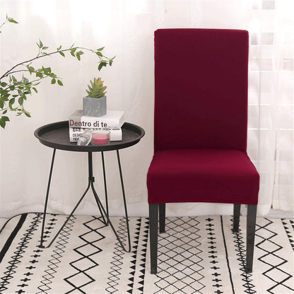 Chair Covers Set of 4 or 6, Stretch Removable Washable Chair Covers Decoration Slipcovers Seat Covers for Hotel Wine Red-tfrf wine Red 4pcs - Image 4
