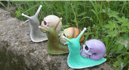 1-Pack Skeleton Snail Skull Sculpture Gothic Garden Home Decor, ZQKLA - Image 5