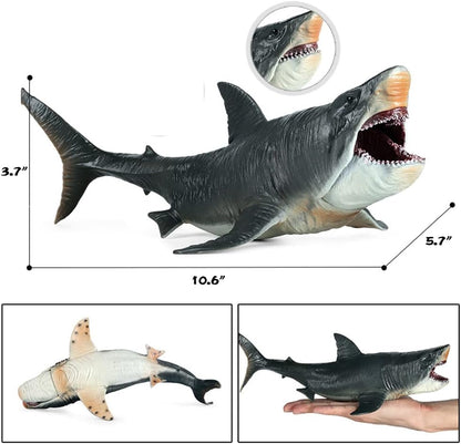 Large Megalodon Shark Toy, Plastic Sea Animal Figure, Realistic Sea Monster Toy Figure - Image 2