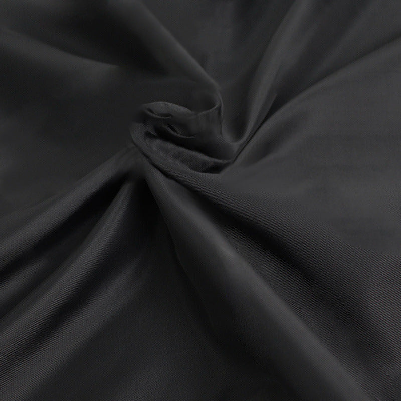 Black Shower Curtain Solid Color Waterproof Mildew Resistant Shower Cu - Image 4