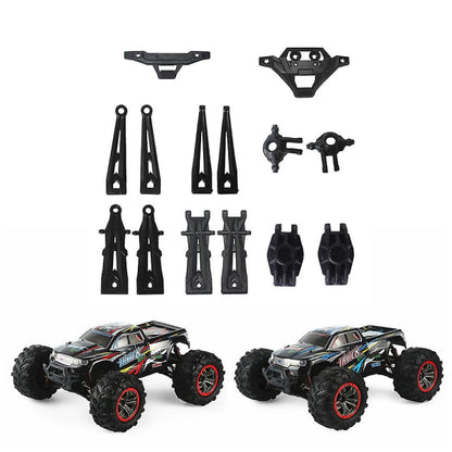 For XLH Hosim 9125 RC Car 14pcs Front Rear Upper Lower Control Arm Control Stub Axle Bumper Black - Image 2