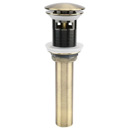 G1 1/4\" Pop-up Retro Sink Plug Waste Click-clack Drain with Overflow Bronzed Brass Universal Sink Drain Valve Basin Siphon - with Overflow