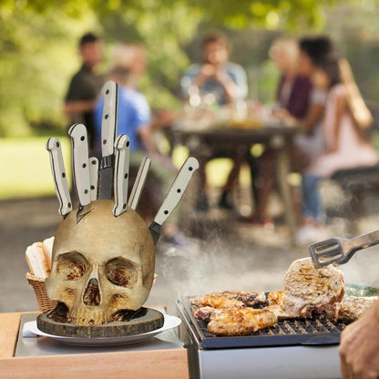 Skull Knife Holder, Horror Head Shaped Knife Holder, Knife Storage for Kitchen Countertop, Kitchen Skeleton Storage Knife Holder, Gothic Kitchen - Image 3