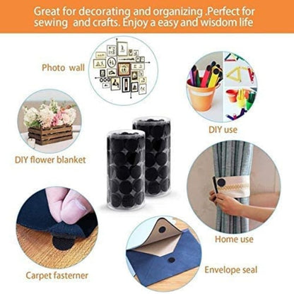 1000pcs Self-adhesive Velcro for Kids, Round, Early Education, Nylon, Self-adhesive, Die-cut, White, Silent, 10mm - Image 3