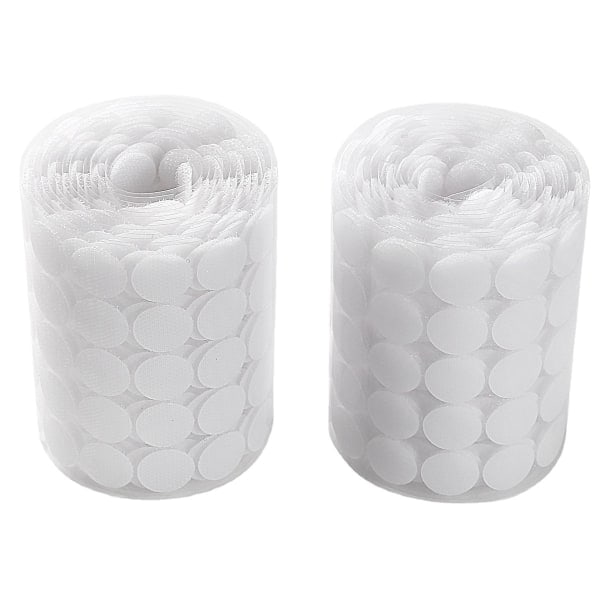 1000pcs Self-adhesive Velcro for Kids, Round, Early Education, Nylon, Self-adhesive, Die-cut, White, Silent, 10mm - Image 4
