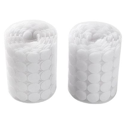 1000pcs Self-adhesive Velcro for Kids, Round, Early Education, Nylon, Self-adhesive, Die-cut, White, Silent, 10mm - Image 4