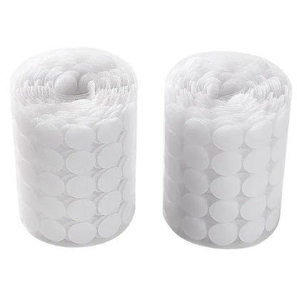 1000pcs Self-adhesive Velcro for Kids, Round, Early Education, Nylon, Self-adhesive, Die-cut, White, Silent, 10mm - Image 4